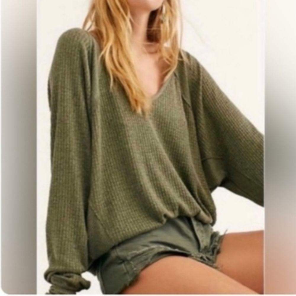 Free People Santa Clara Thermal Top- xs new